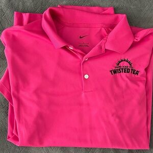 Nike Bright Pink Polo with Twisted Tea Logo